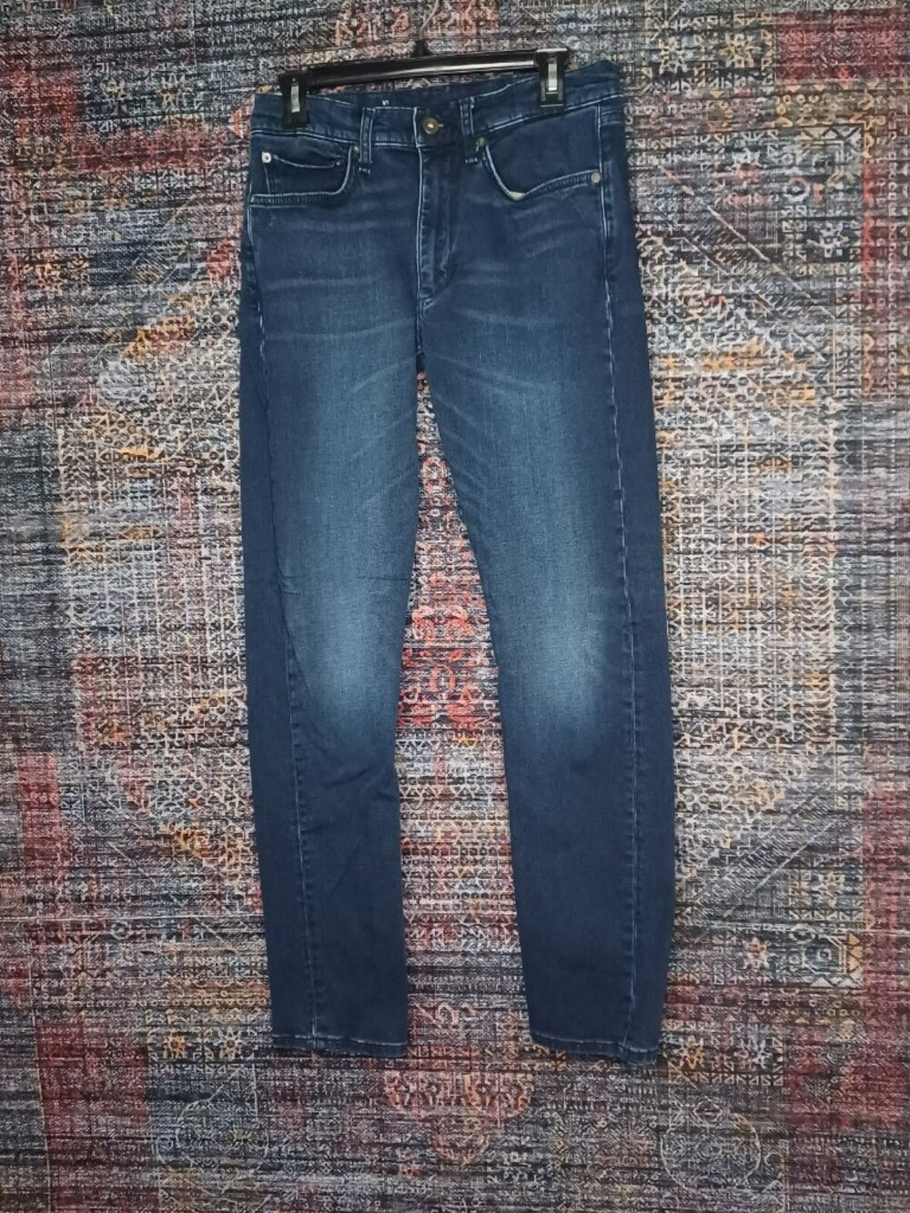 rag & bone mens dark wash distressed slim fit 2 jeans 30x32 - Picture 2 of 12